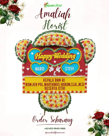 Papan Bunga Pernikahan Timbangan